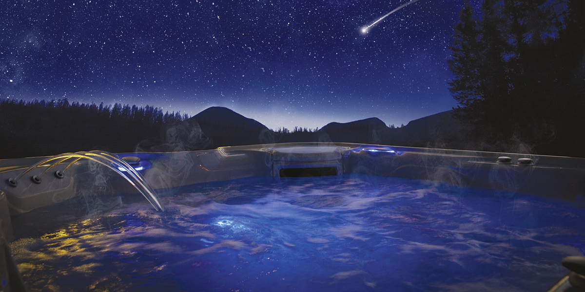 Whirlpool HotSpring bei Nacht